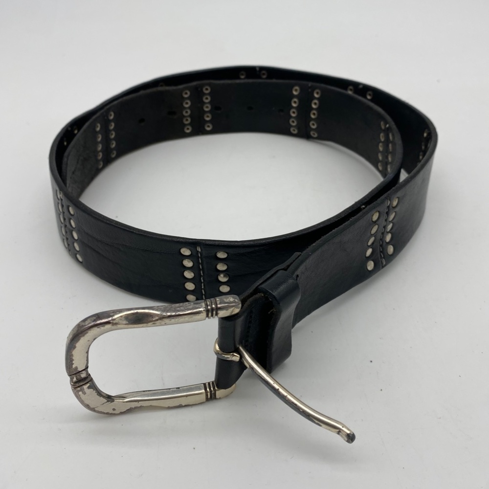 Italian Leather studded belt